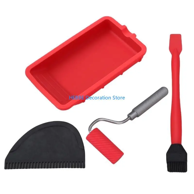 

B0KC Silicone Roller Brush Multopropest для домашней ремонт стены домохозяйственная краска для инструмента для инструментов.