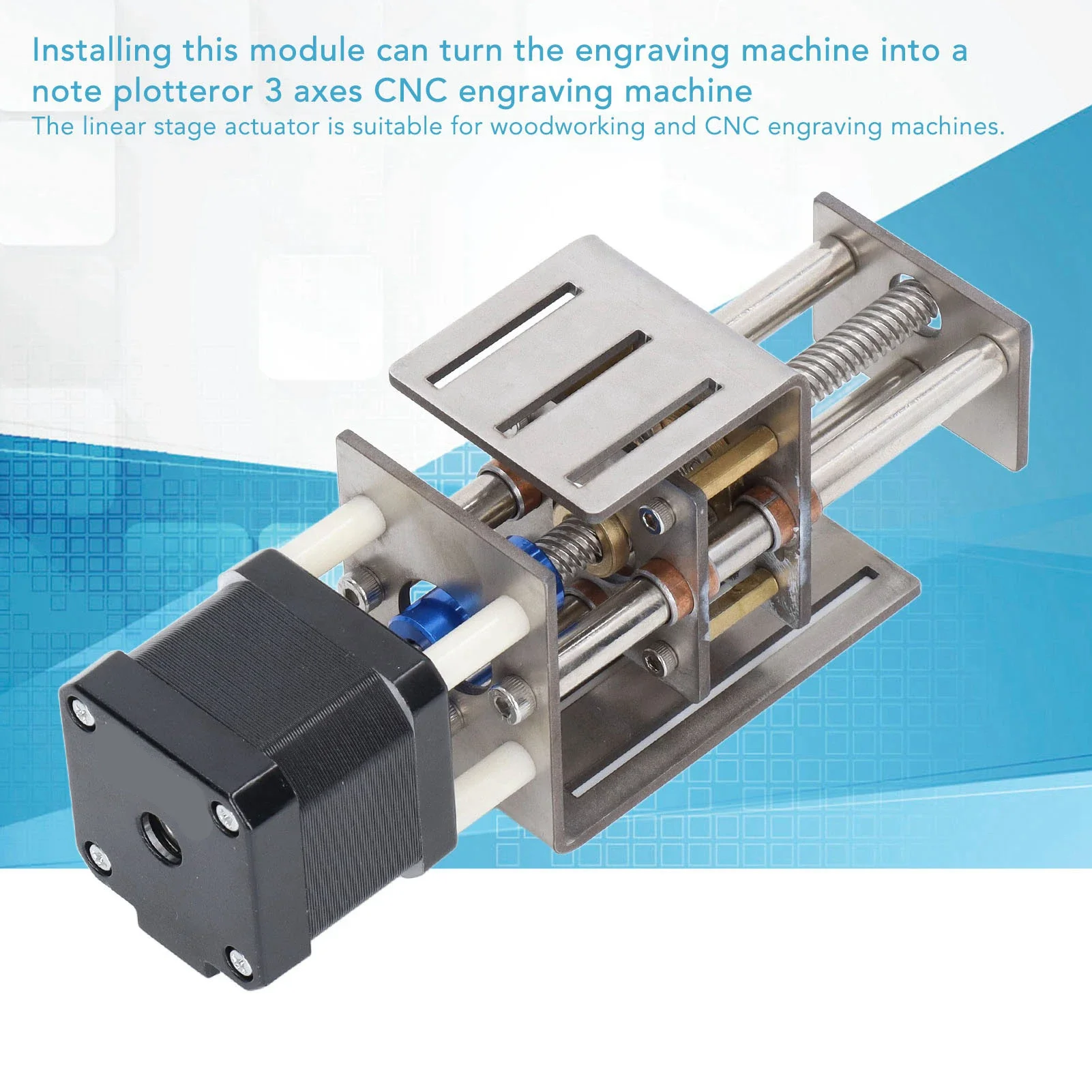 محاور مجموعة الطاولة المنزلقة الشظية أداء مستقر 1.7A محاور CNC مجموعة طاولة الشريحة 100 مللي متر السكتة الدماغية 12 فولت لتقوم بها بنفسك للنجارة #1