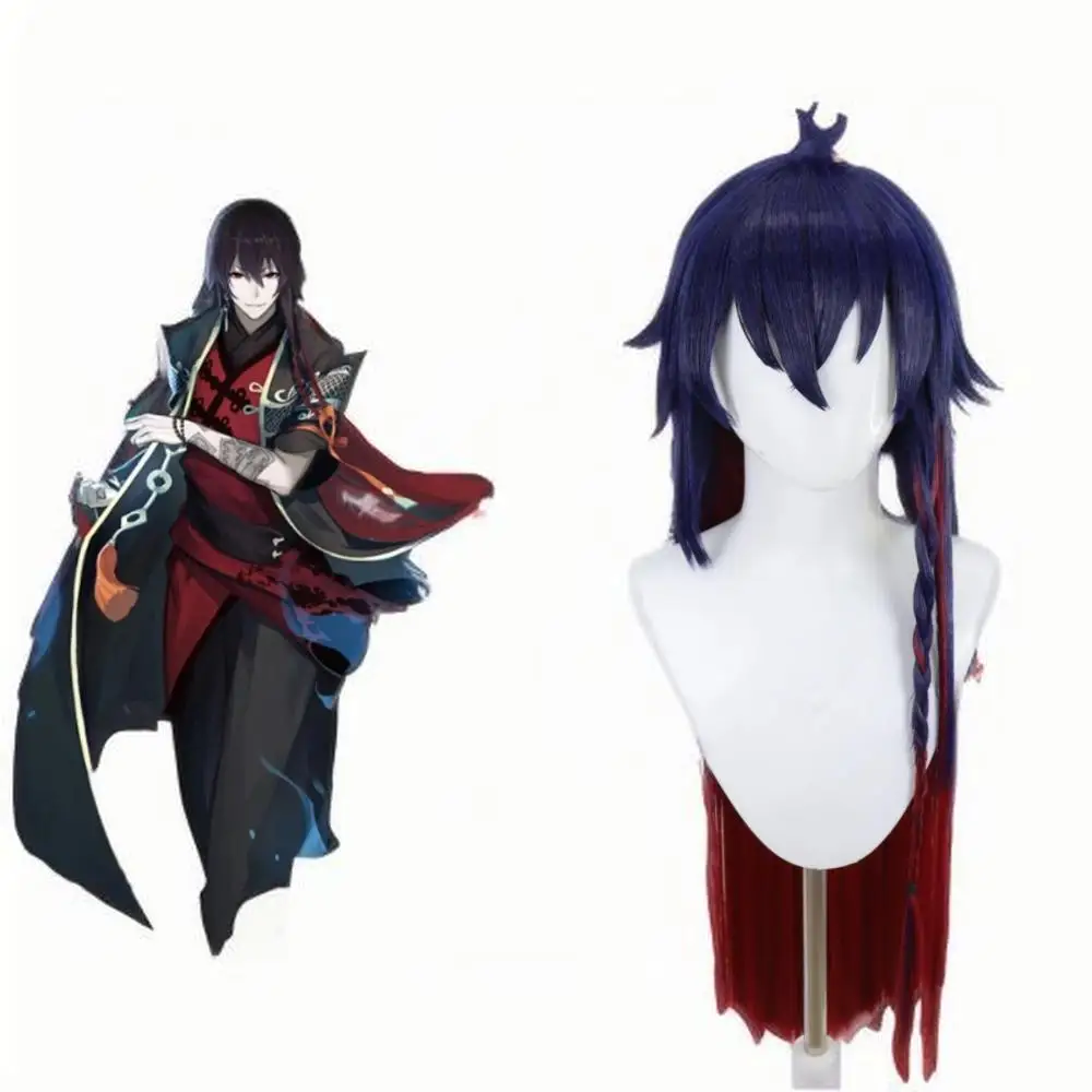 

Seven Days City Zhong Hangu Cosplay Wig Short Ash Brown Anime Styled Synthetic Wig for Costume Party