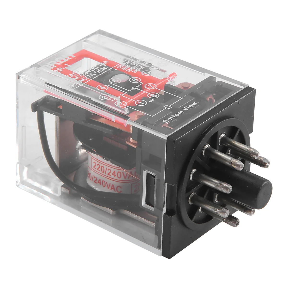 ABYL AC 220 В/230 В Реле мощности печатной платы напряжения катушки 8 контактов DPDT 2NO 2NC MK2P-1
