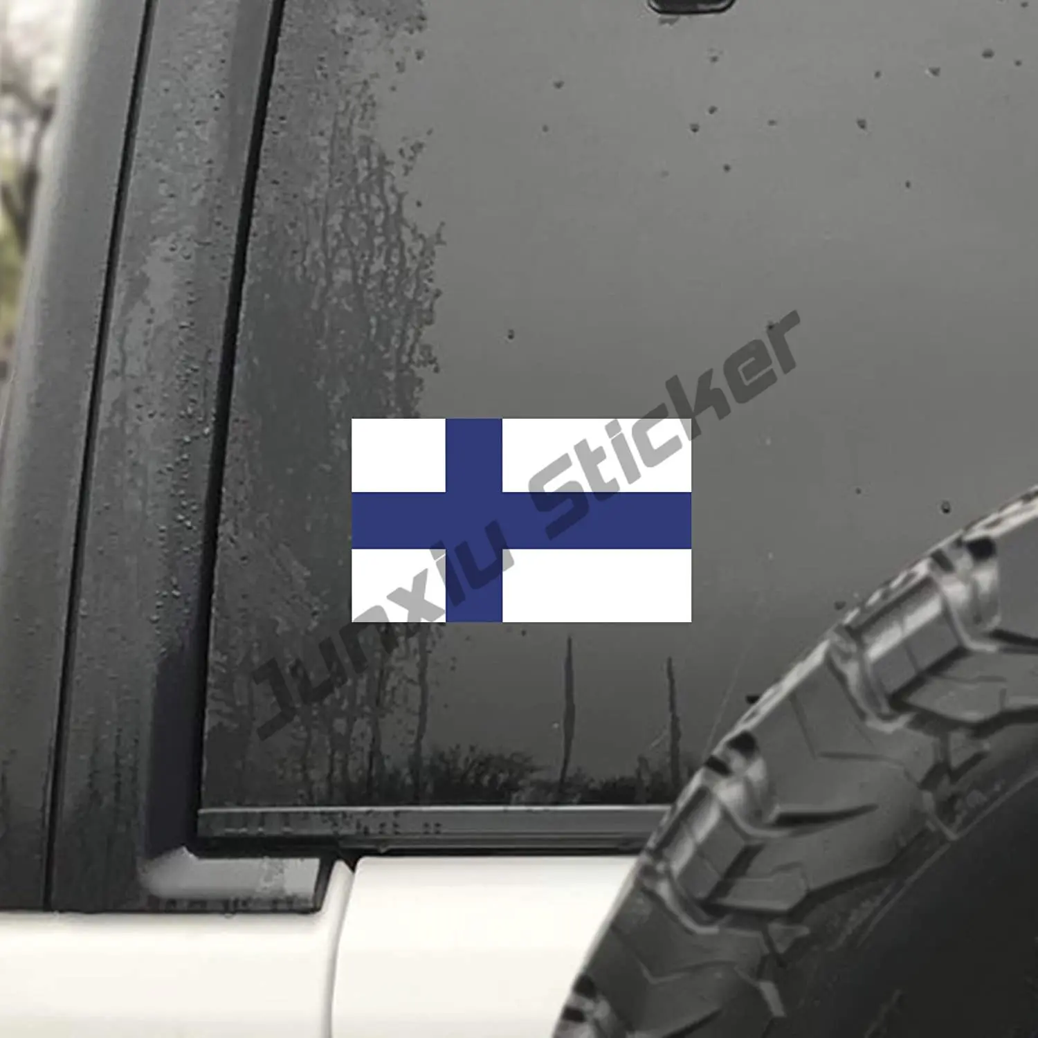 Finland Flag Square Black rim Emblem Car 3D Decal Badge Hood Bumper sticker 2 | UK Finland Flag Square Black rim Emblem Car 3D Decal Badge Hood Bumper sticker 2 | UK
