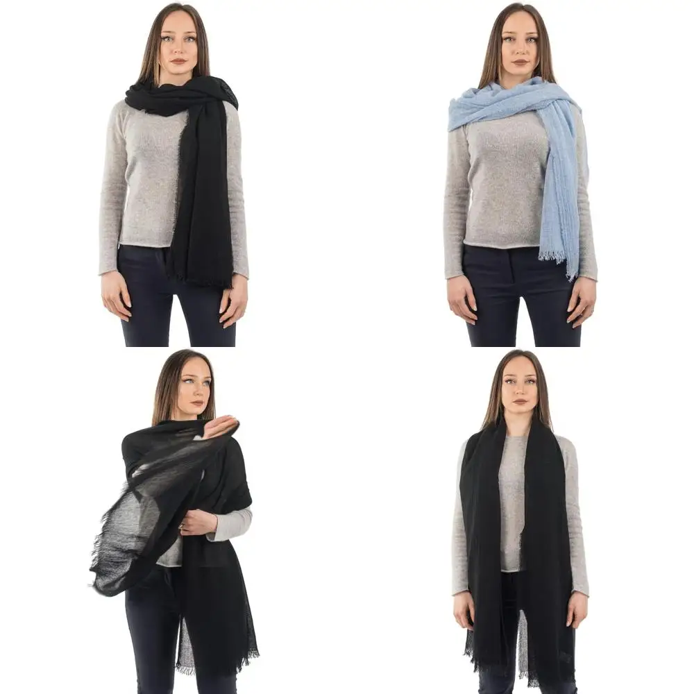 

100% Cashmere Pashmina Shawl - Italian Crafted for Women, One Size, Luxury Cashmere Wrap