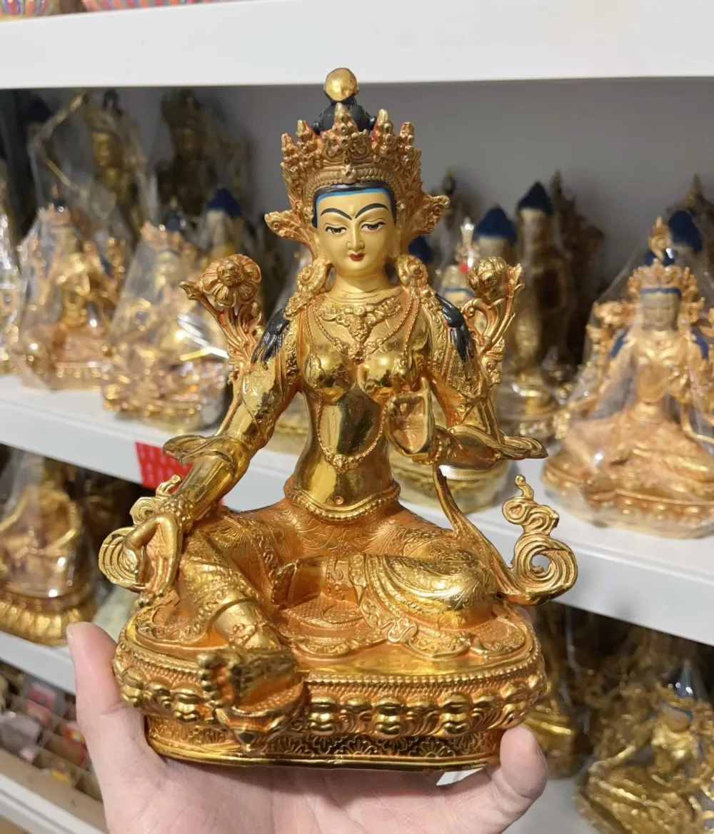 Special offer Buddhist worship Goddess Green Tara Guanyin Bodhisattva copper buddha statue Thailand Tibet Nepal Indian Buddhism