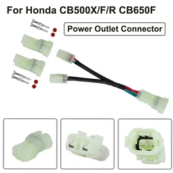 Conector de tomada auxiliar, Twin Power Splitter Set, Acessório Opções de porta, Honda CB500X, F, R, CB650F, CB 500X, F, R, CB, 650F