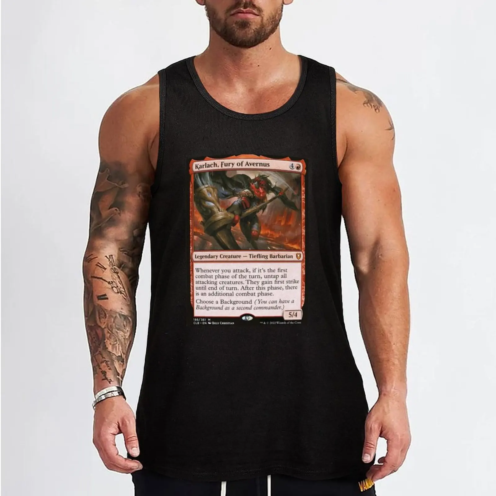 Karlach Fury of Avernus Tank Top Gym clothes T-shirt men sleeveless shirt man gym