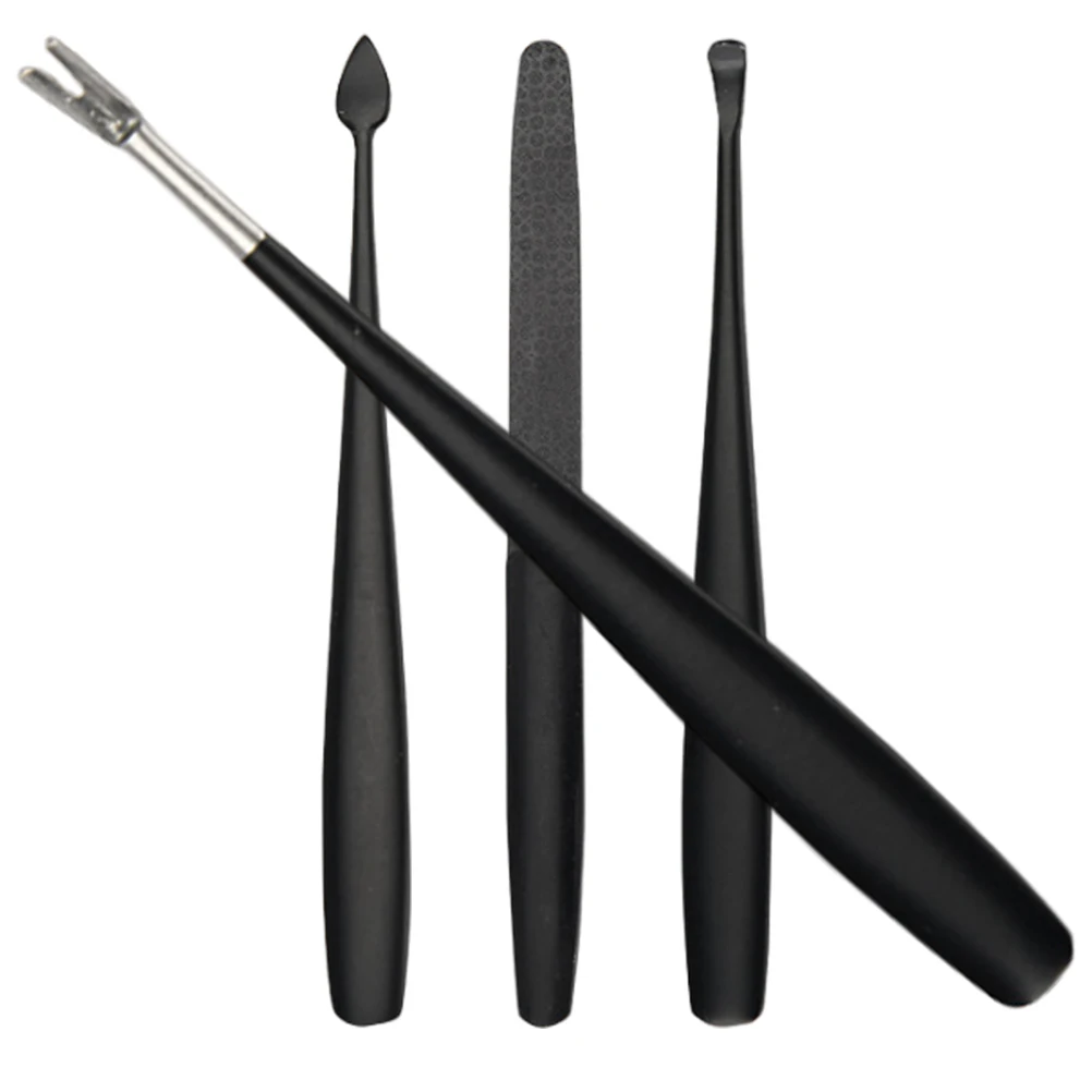 1Set Manicure Tool Set Stainless Steel Nail Care Kit Dead Skin Fork Cuticle Trimmer Precision Nail Art Tools Portable for Home