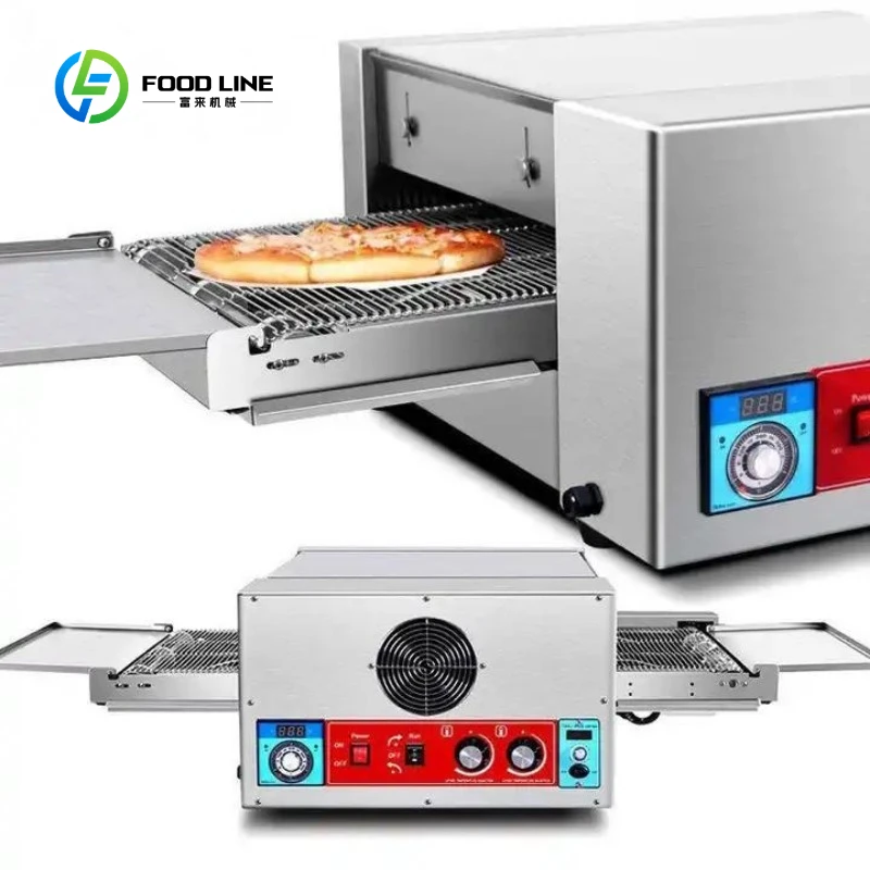 Commercial 12 Inch Stainless Steel Restaurant Equipment Electric Rotary Conveyor Belt Pizza Oven