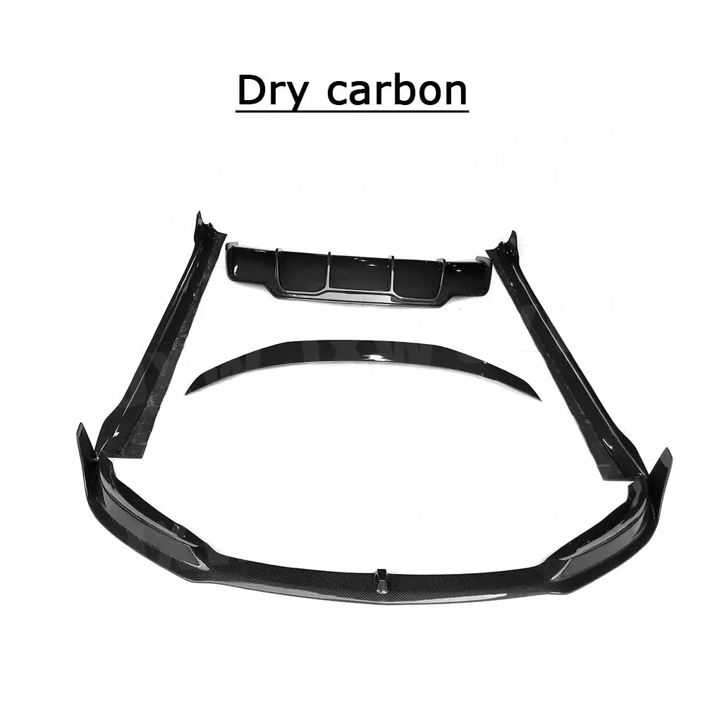 Dry Carbon Fiber Car Front Rear Bumper Lip Splitters Diffuser Spoiler Side Skirts for Tesla Model 3 Body Kit Car Styling