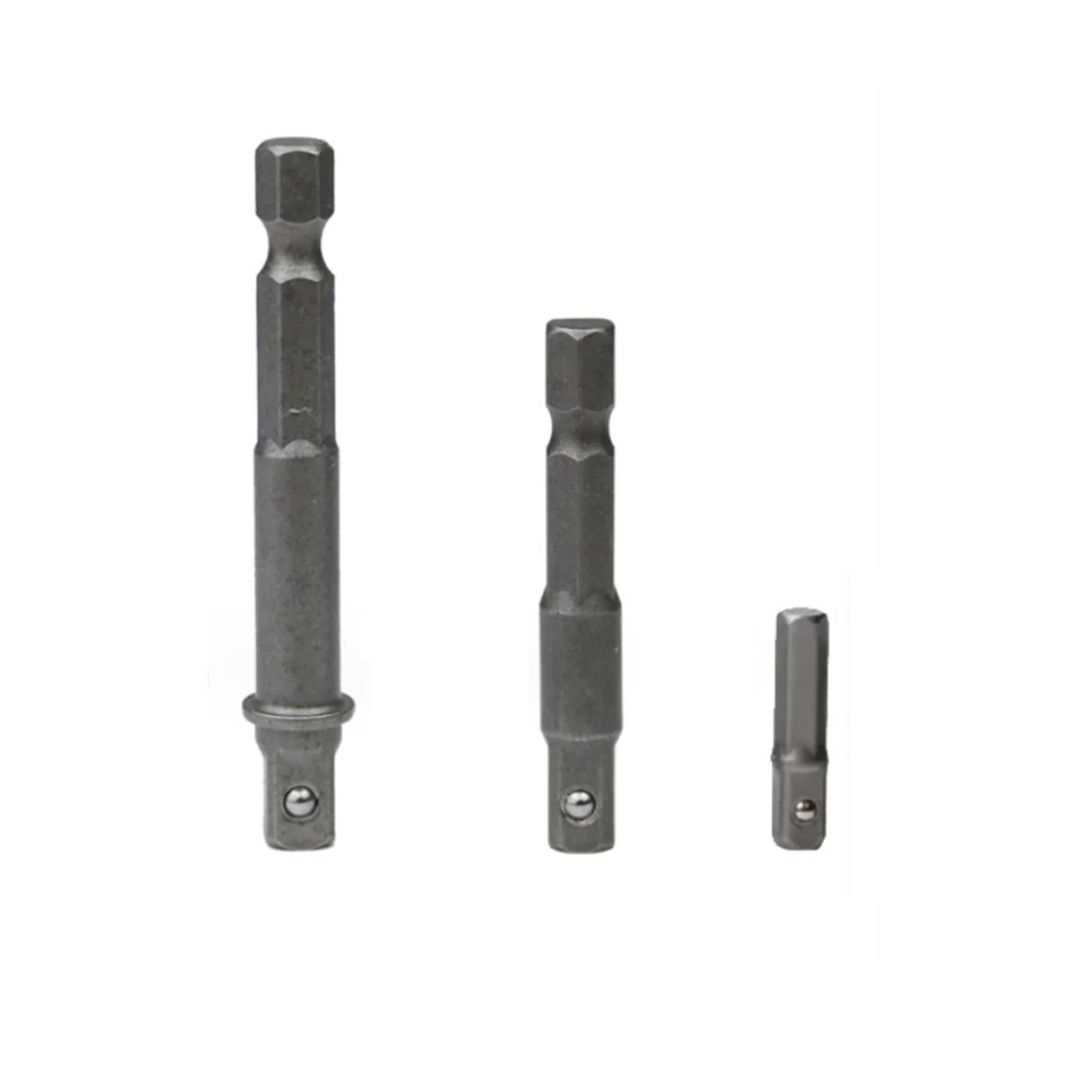 3pcs 1/4in Drill Socket Adapter Bits Bar Extension For Impact Driver 30/50/65mm Handle Dia 6.3 Mm Power Tools Parts