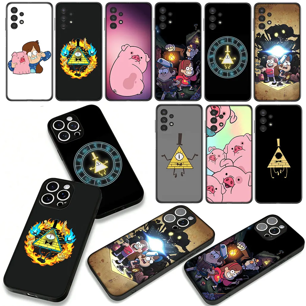 لسامسونج غالاكسي A55 A56 A25 A35 A54 S8 S9 S20 S21 FE S10 Plus A53 A13 A33 A51 حافظة خنزير G-Gravitys يقع Mabels Dippers Pines #3