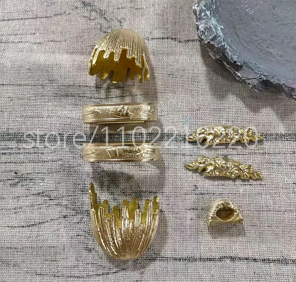 High Quality Copper Fuchi Menuki Kashira Brass Koiguchi Kurikata Sayajiri For Japanese Japan Samurai Katana Sword Fittings Nice