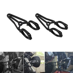 2PCS Universal Motorcycle Headlight Mount Bracket for Harley Motorbikes Spotlight Holder Fork Mount Clamp 41mm