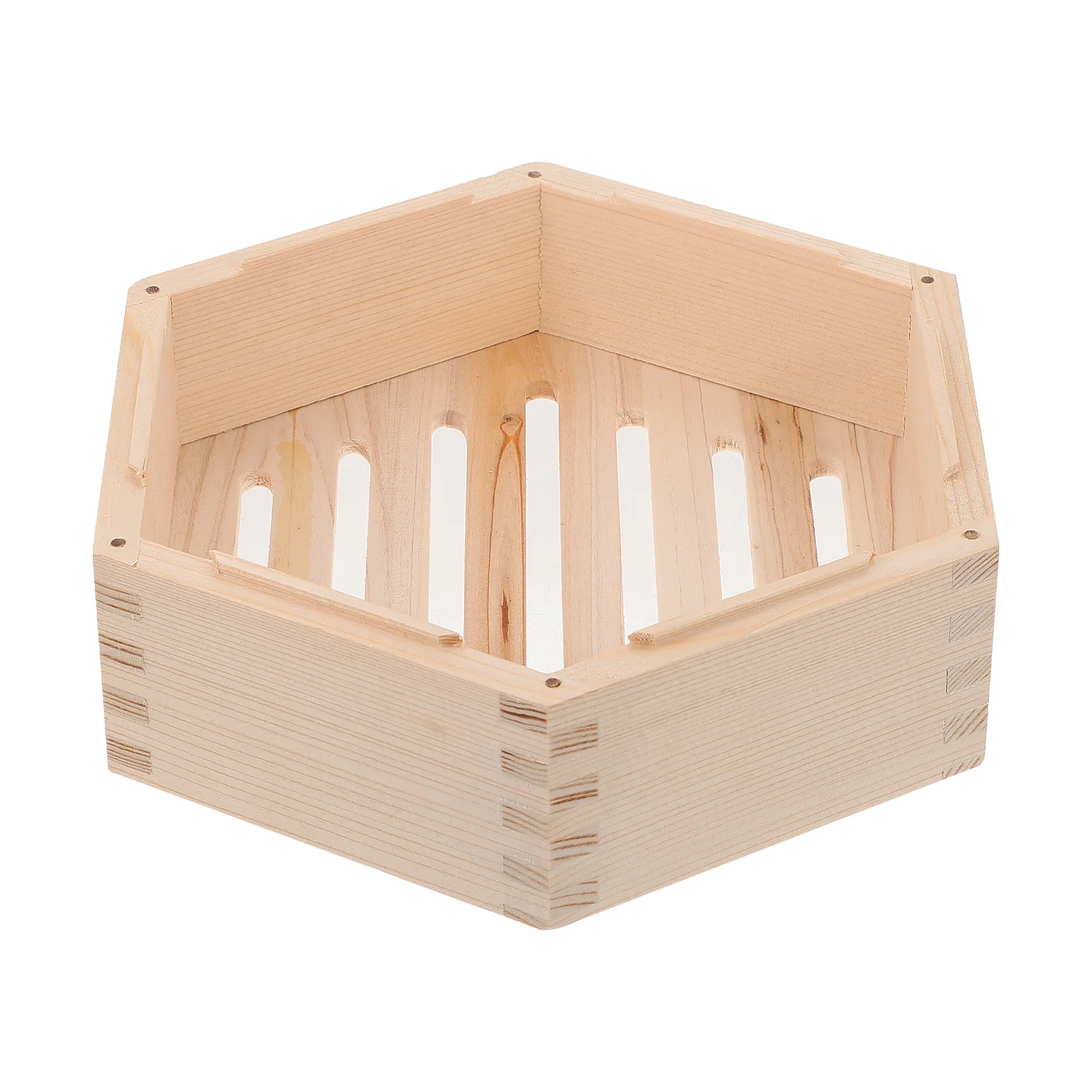 

1Pcs Hexagonal Wood Food Steamer Thickened Heat-Resistant Kitchen Cooking Steamer Basket for Rice Meat Dessert Eco-Friendly