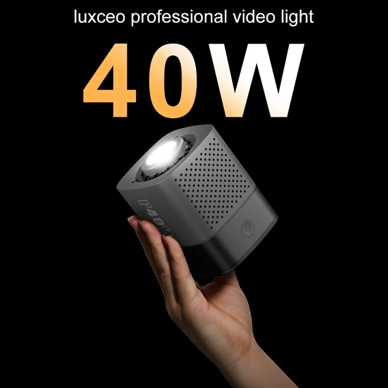 LED Video Light 40W Bi-Color COB Photographic Studio Light 2500K-6500K 5000Mah For Live Streaming Commercial Photography