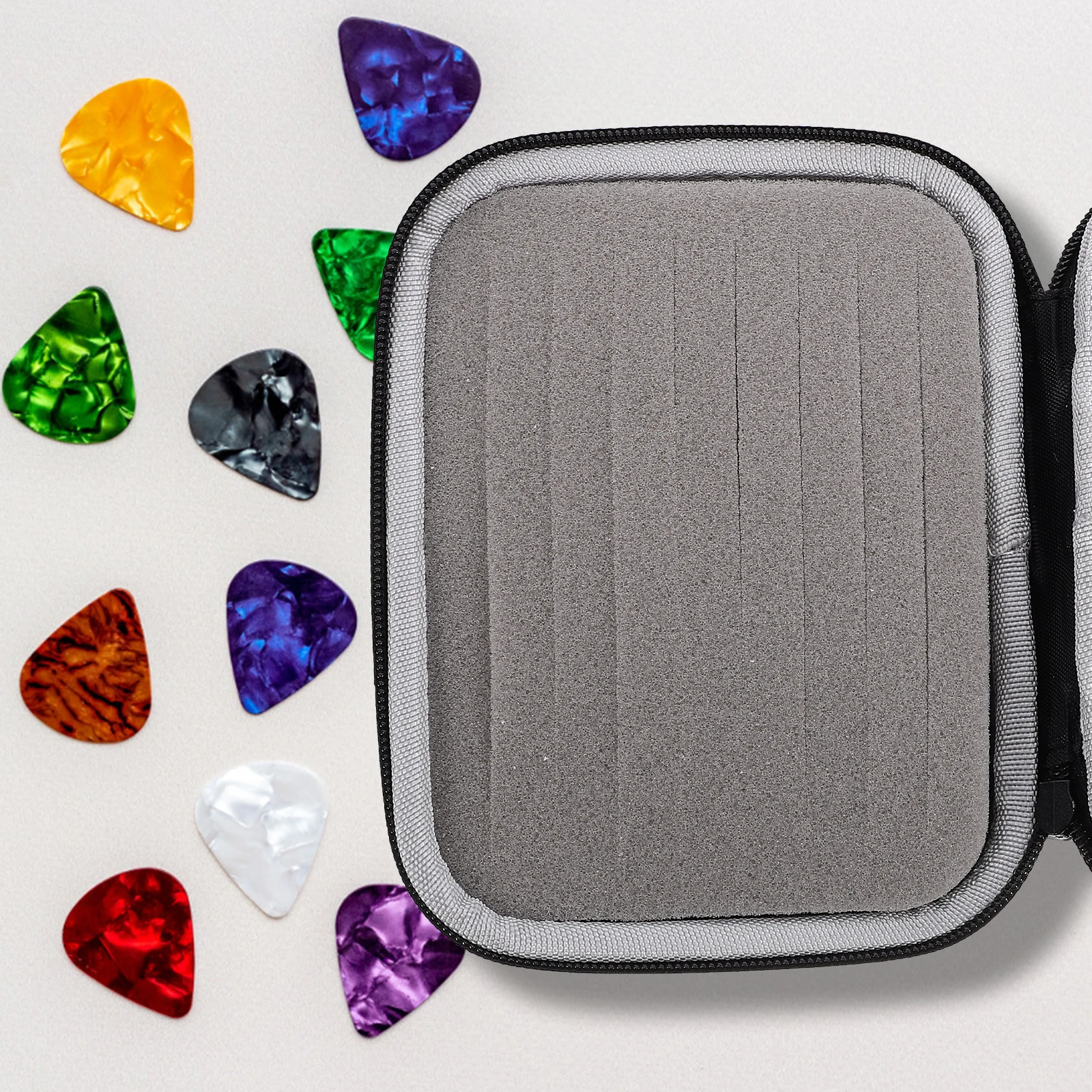 

Guitar Picks Case Storage Bag Portable Cases for Acoustic Yellow Holder Container