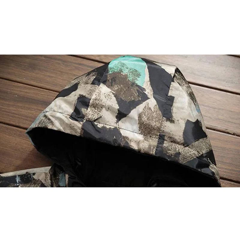 Couple Outwear Spring Autumn Men's Jacket Windproof Hoodies Coat Casual Hooded Camouflage Black Both Sides Jackets for Man MY623 - view 5