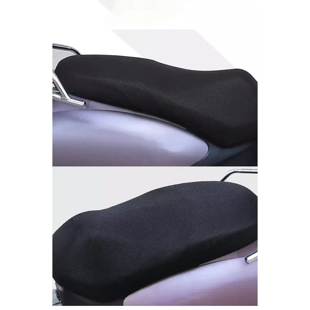 Summer Cool 3D Mesh Motorcycle Seat Cover Breathable Scooter Seat Covers Cushion Anti-Slip Shock Absorption Grid Protection Pad image 3