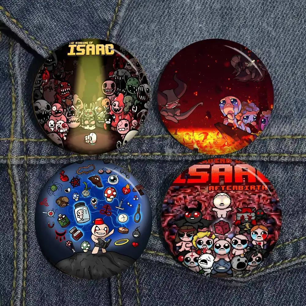 Hot Game The Binding Of Isaac Tinplate Pin Button Custom Anime Role Old-school Brooch Cartoon Collar Badge Jewelry Gift Fans