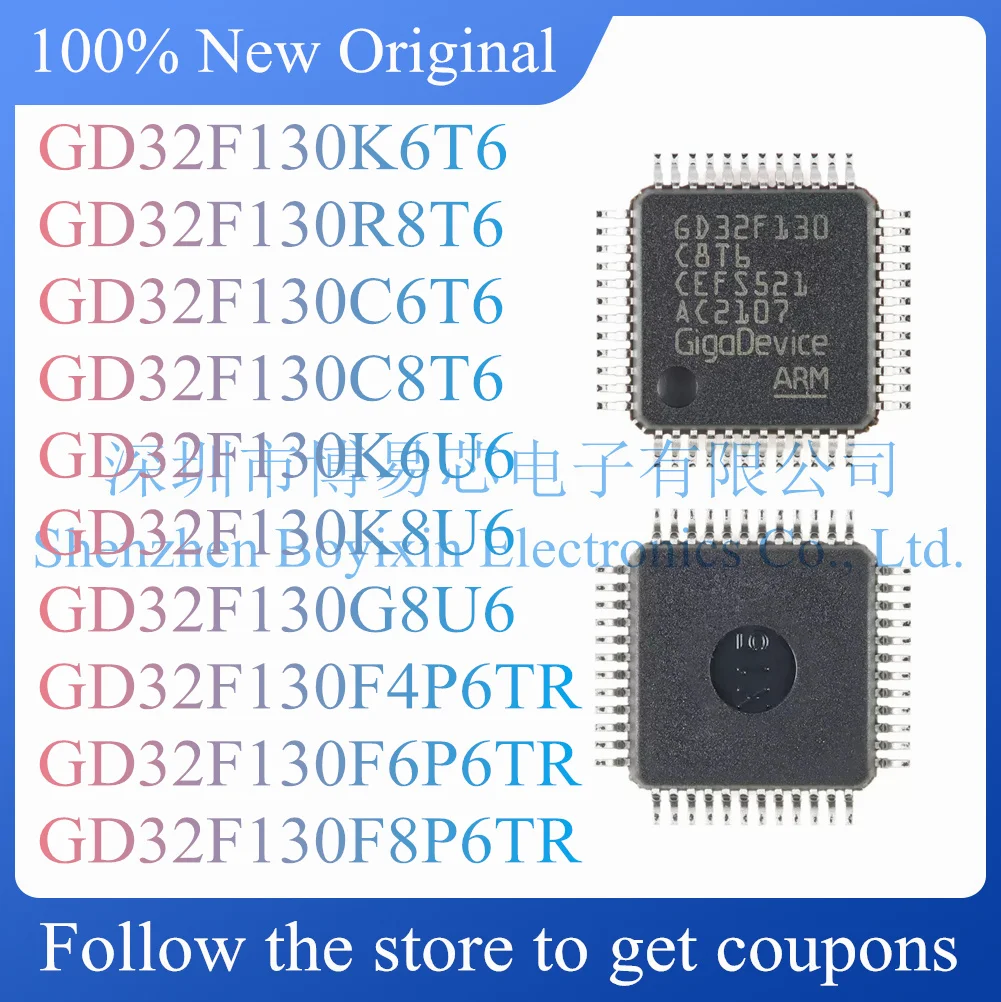 

NEW GD32F130K6T6 GD32F130R8T6 GD32F130C6T6 GD32F130C8T6 GD32F130K6U6 GD32F130K8U6 GD32F130G8U6 GD32F130F4P6TR GD32F130F6P6TR.