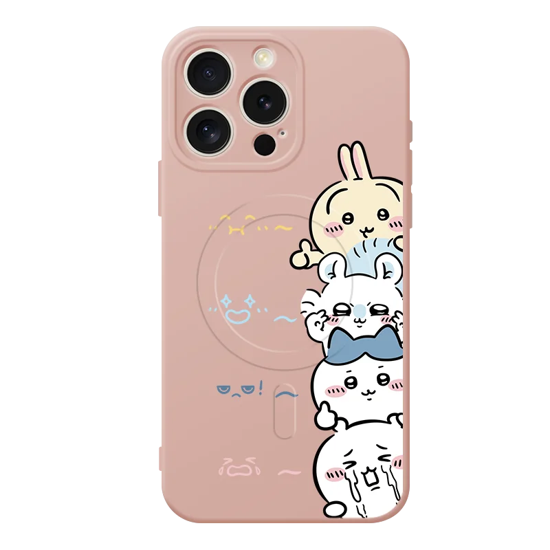 Anime Cartoon Kawaii New Style Applicable Iphone 17 Silicone Mobile Phone Case 16 Anti-fall Skin Feel Gift Good Looks Chiikawa