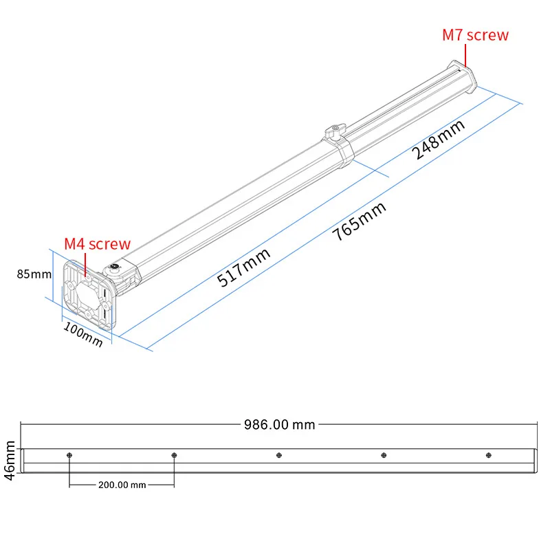 TYTXRV RV اكسسوارات RV طاولة قابلة للطي الساق 560-765 مللي متر/22-30.1in سبائك الألومنيوم طاولة قابلة للطي قاعدة الساق ل RV قافلة قارب يخت #6