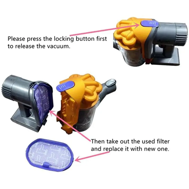 

[ABPO] Washable Pre-Filter By for Dyson DC30 DC31 DC34 DC35 DC44 DC45 DC56 Vacuum Cleaner Spare Parts Manual Changeover