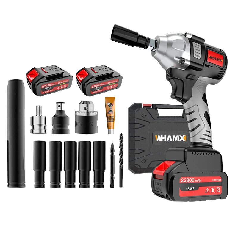 

#168VF 900NM Brushless Lithium Battery Electric Impact Wrench Heavy Duty Tool Set