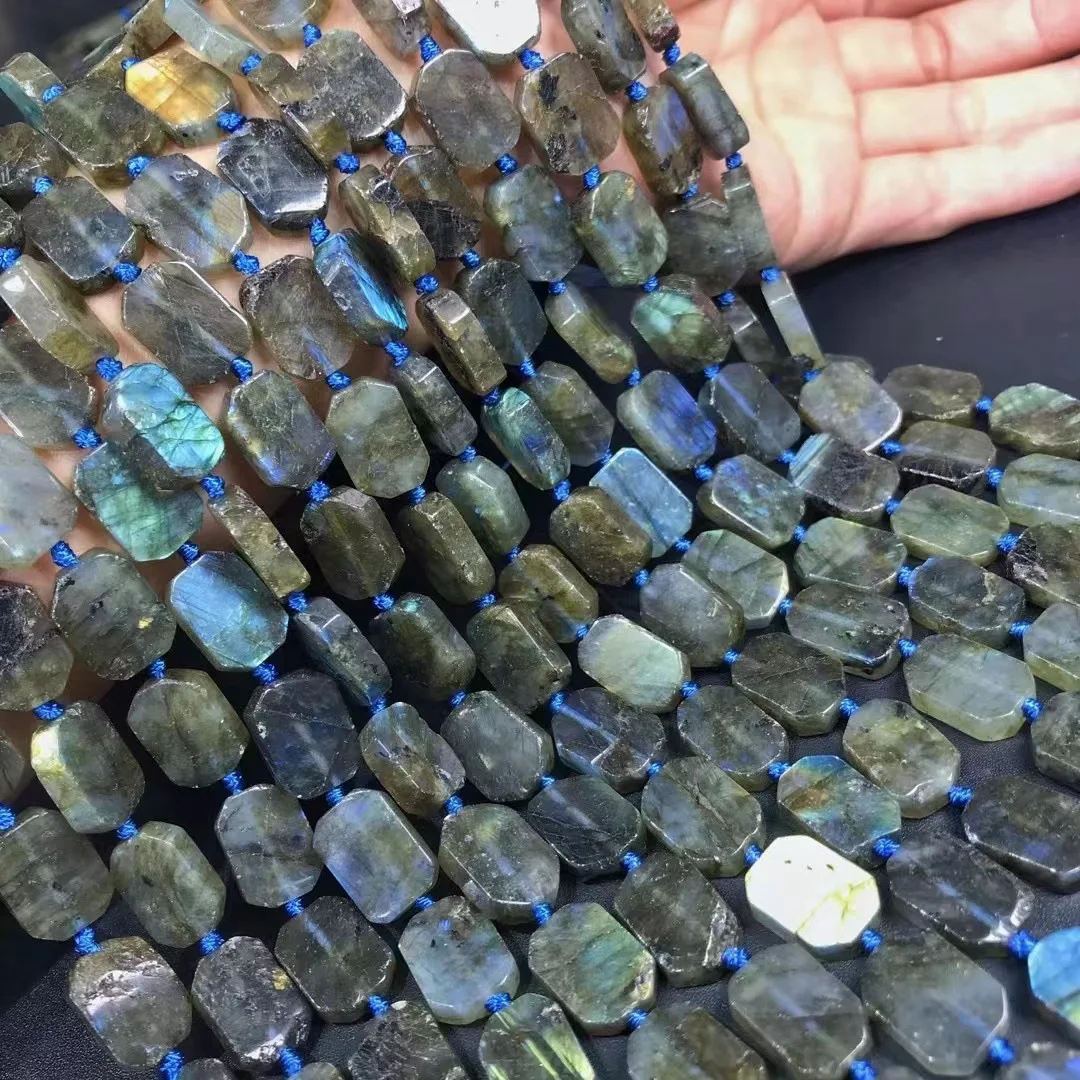 

A++ Natural Madagascar Labradorite Beads 11x15mm Gemstone Beads For Jewelry Making DIY Handmade Healing Crystal