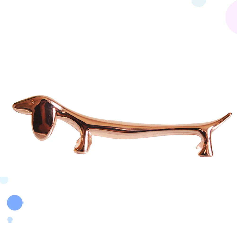 

Dog Shaped Chopstick Holder Rack Premium Spoon Fork Rest For Dining Table Home Hotel Use Rose Gold Color