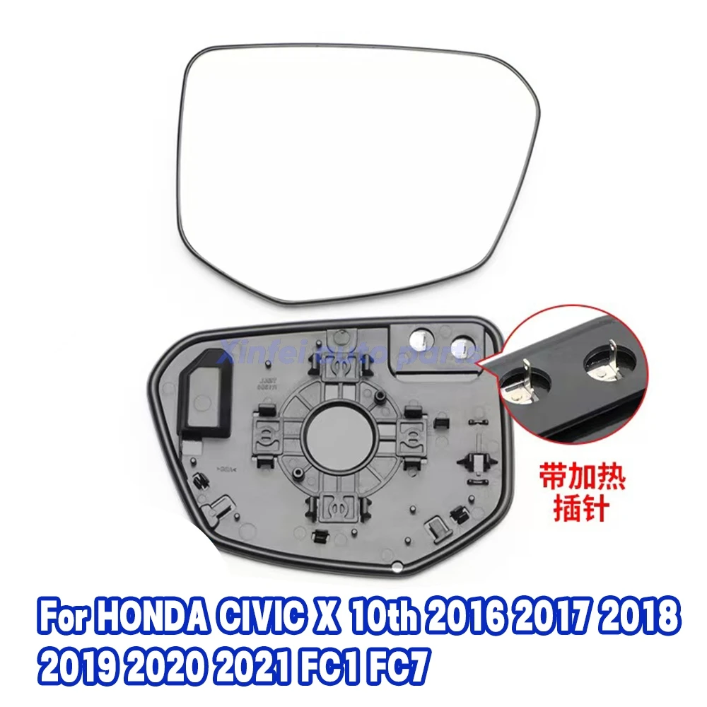 

Стекло автоматического бокового зеркала с подогревом для HONDA CIVIC X 10 2016 2017 2018 2019 2020 2021 FC1 FC7 левое правое замена крыла заднего вида