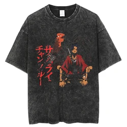 2023 Japanese Anime Samurai champloo T-Shirt Print T Shirt Fashion Hip Hop T-Shirts Streetwear Summer Casual Tops Unisex