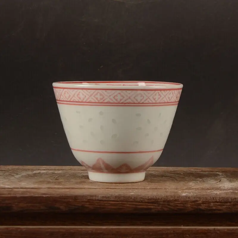 

Chinese Jingdezhen Pink Glaze Porcelain Teacup Cup 2.83 inch