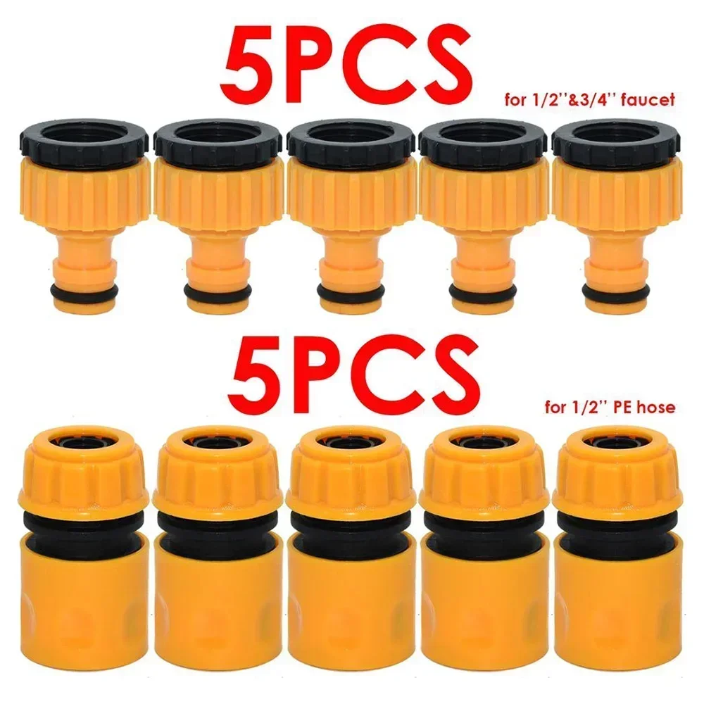 10 Buah 3/4 & 1/2 Inci Graden Hose Tap Threaded Connector Tap Adapter Quick Fitting Garden Irrigation Spray Tools
