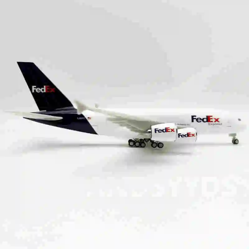 Avión a Escala de 30 cm, 1/240, Avión Fedex A380, Modelo de Avión de Resina con Ruedas y Tren de Aterrizaje, Juguete de Avión, Decoración de Oficina