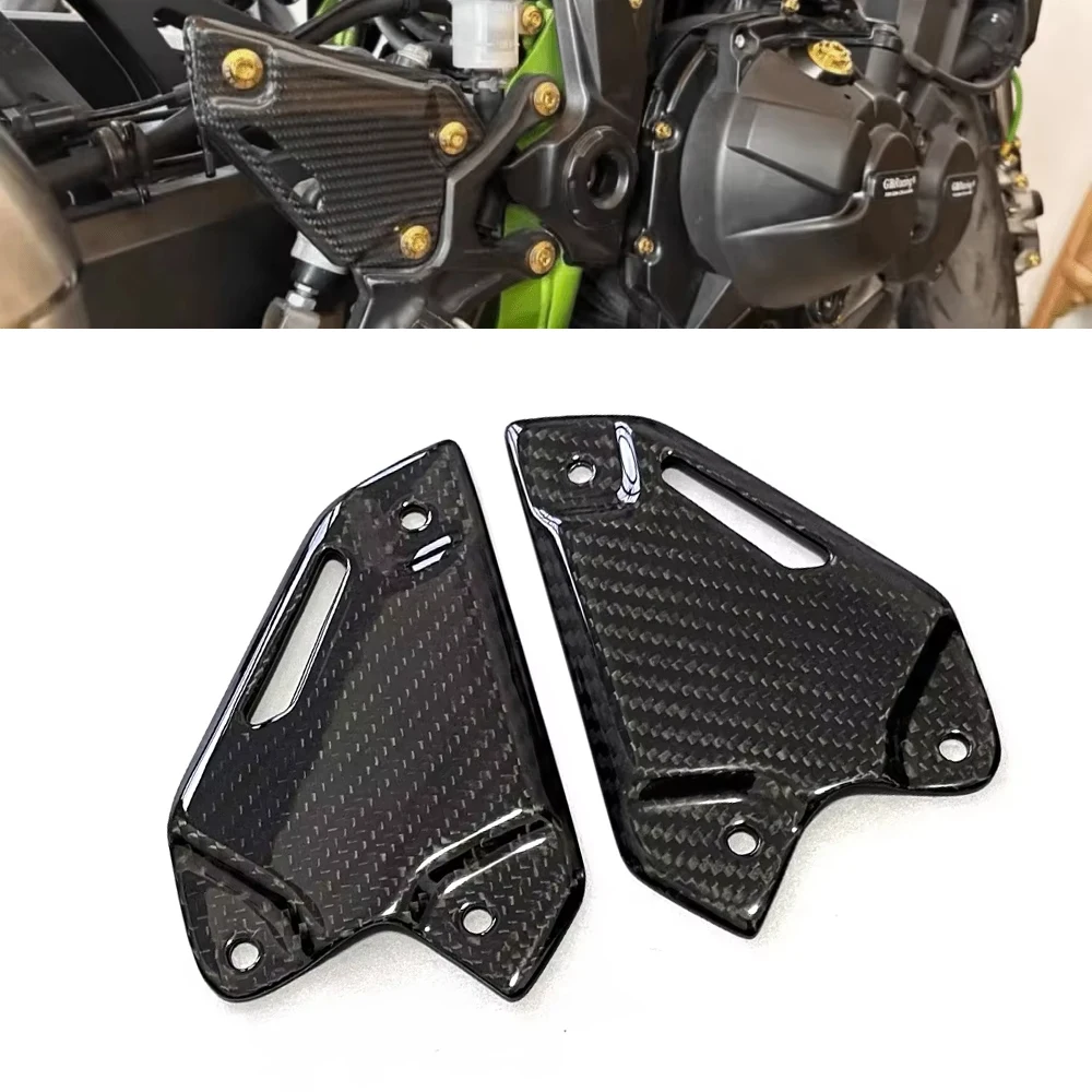 

Z900 2024 Heel Guard Plates Foot Rests For KAWASAKI Z900 2017-2023 Weight Reduction Carbon Fiber moto accessories