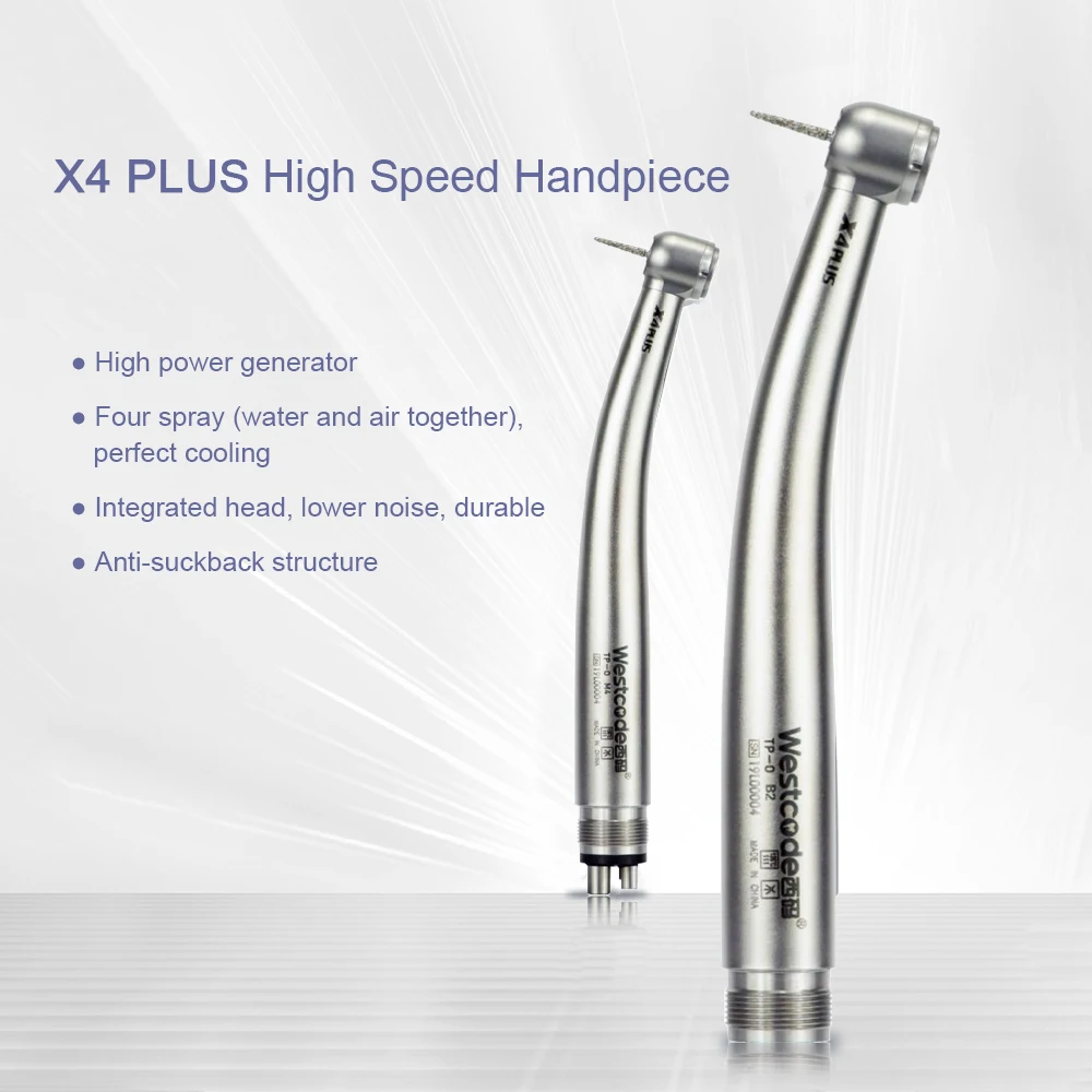 Dental High Speed Handpiece Four Water Spray Standard Head Push Button Ceramic Bearing Dentist Toos 2/4Hole