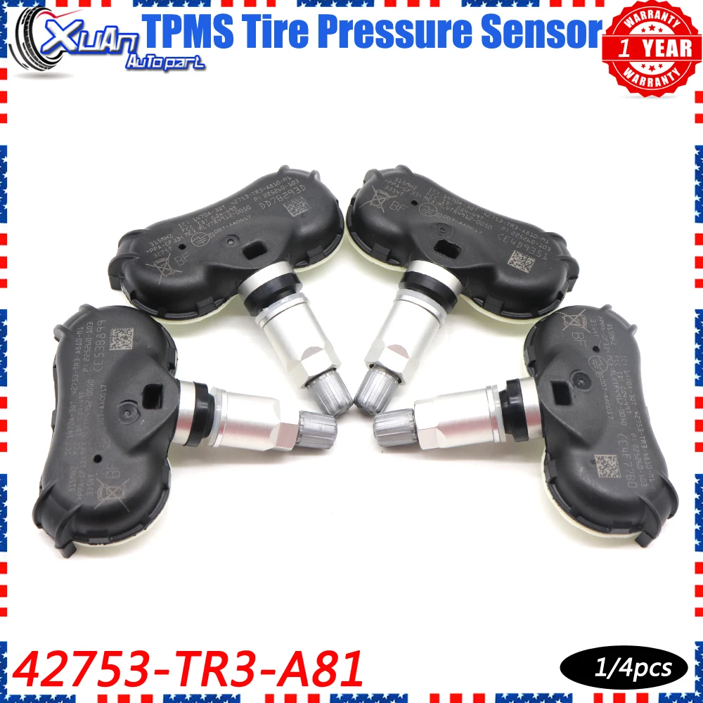 

TPMS Tire Pressure Monitor Sensor 42753-TR3-A810-M1 for Acura CSX Honda Civic CR-Z Element Fit Insight Odyssey Touring 315Mhz