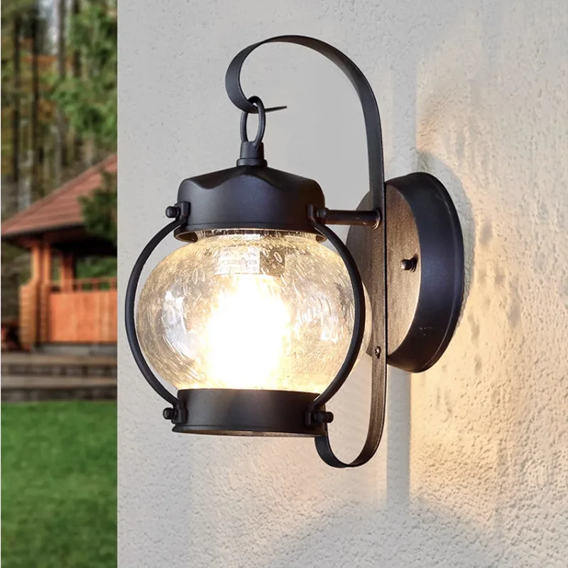 American Retro Wall Lamp Nostalgic Outdoor Waterproof Courtyard Landscape Lamp Outdoor Corridor Coffee Shop Balcony Lamp