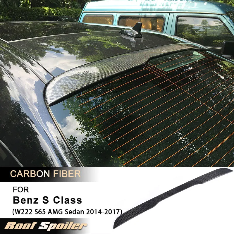 

Задний спойлер-антикрыло для Mercedes-Benz S-класса W222 S65 AMG Sedan 2014-2017, накладка на окно, полностью из углеродного волокна/FRP