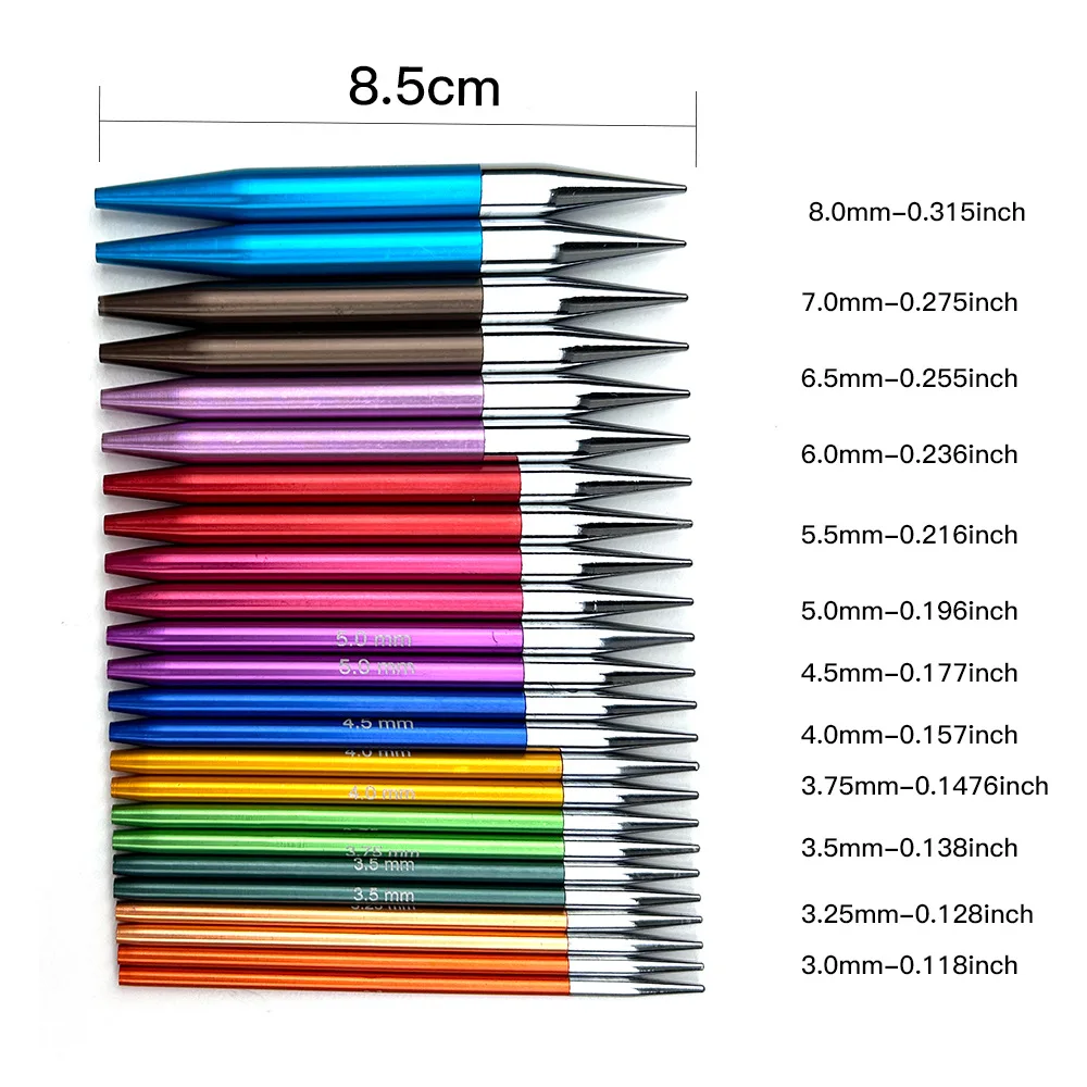 12 Pairs Knitting Needles Removable Crochet Hooks Needles Handmade Crafts DIY Sleeve Collar Scarves Gloves from 3.0mm to 8.0mm