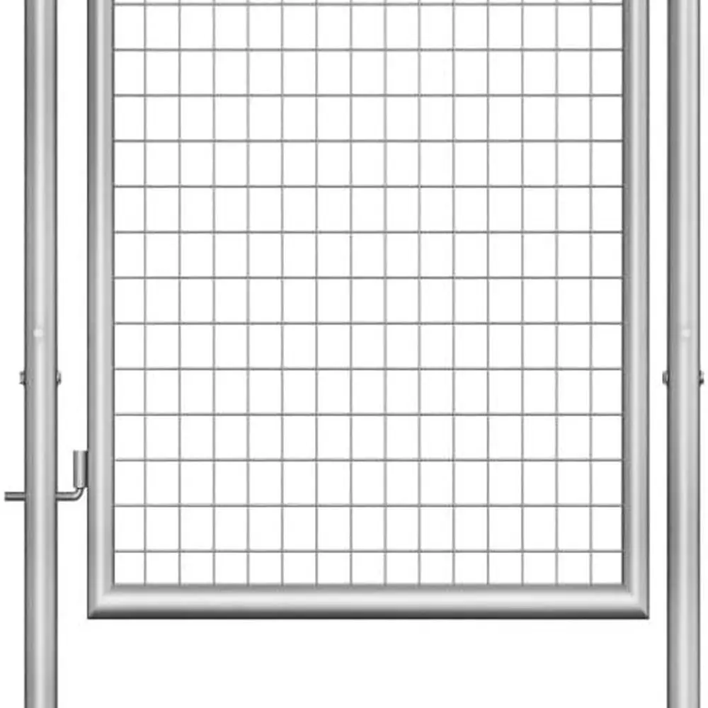 

Оцинкованные садовые ворота 41,3 x 59,1 дюйма с прочным замком и 3 ключами, серебристые для патио, двора