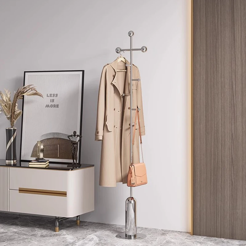 Luxury Floor Standing Clothing Rack Organizer Sturdy Nordic Dress Hanger Design Corner Perchero Ropa De Pie Home Furniture