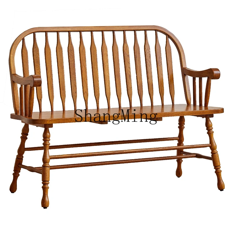

ZYY solid wood dining chair simple household strong durable comfortable sedentary back double chair