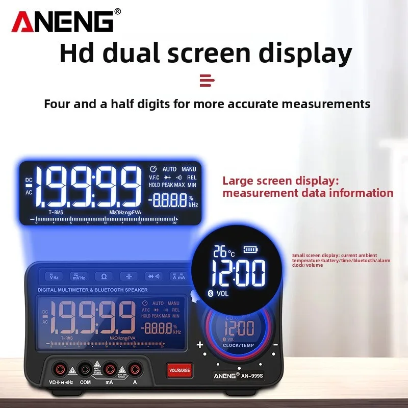 ANENG desktop multimeter, Bluetooth speaker, multifunctional digital display, voltage and current multimeter