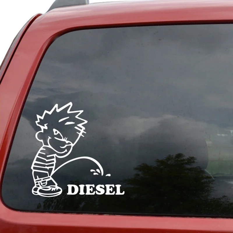 Adesivi per auto da 15cm divertenti bambini più adesivi in vinile Diesel paraurti per auto corpo lunotto posteriore tappo del serbatoio del carburante accessori decorativi