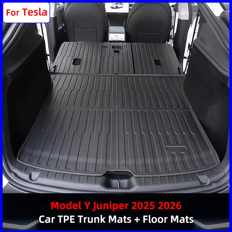 

Коврики для Tesla Model Y Juniper всепогодные, нескользящие, для багажника и грузового отсека, для Tesla 2025-2026, аксессуары для интерьера автомобиля