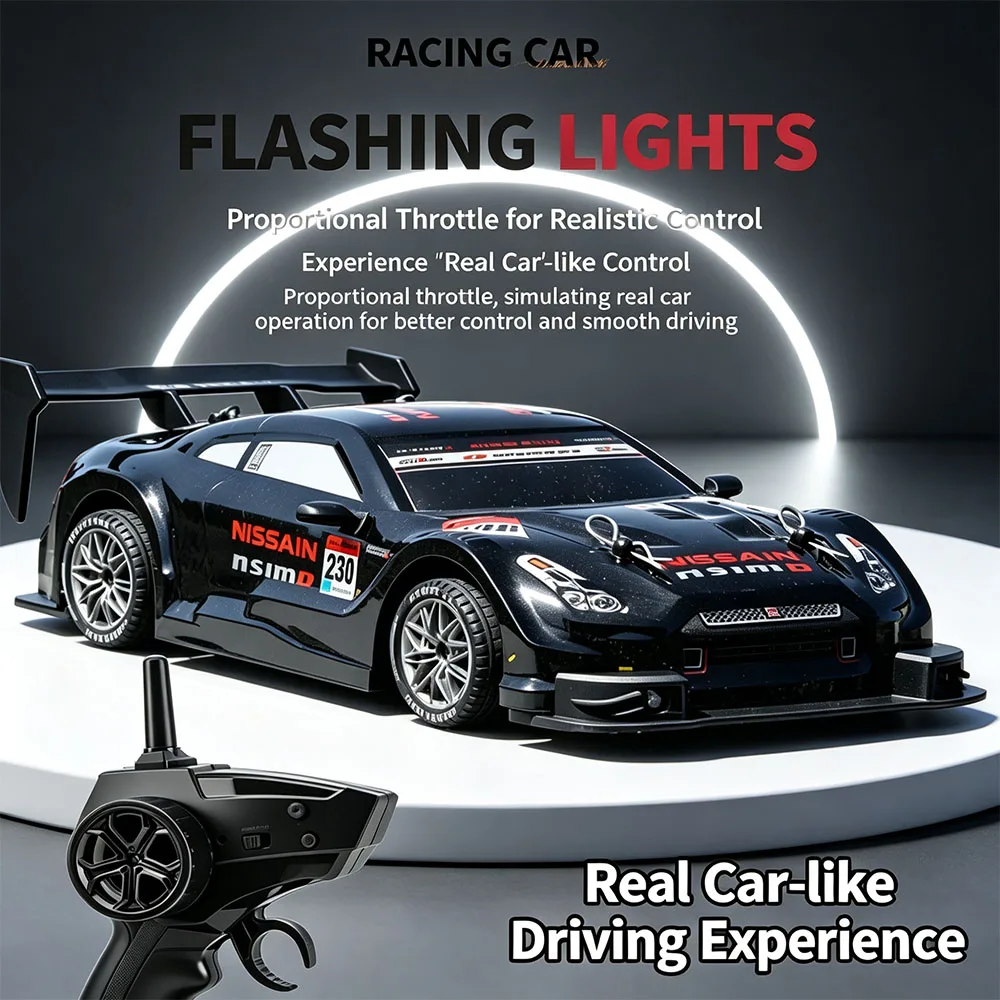 20KM/H 2.4G Remote Control Racing Car 1:24 Scale 4WD High Speed Drift RC Car Replaceable Tires Electric Hobby Toy For Boys Gifts