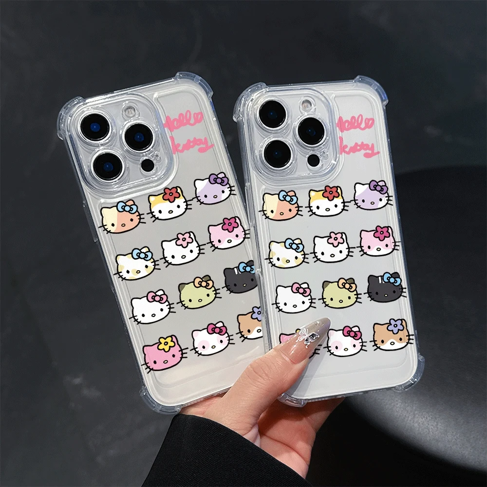 

Sanrio Soft Phone Case For IPhone 16 IPhone 16/15/14/13/12/11/x/xs/xs Max Girl Mobile Phone Cases Hello Kitty Cute Accessory