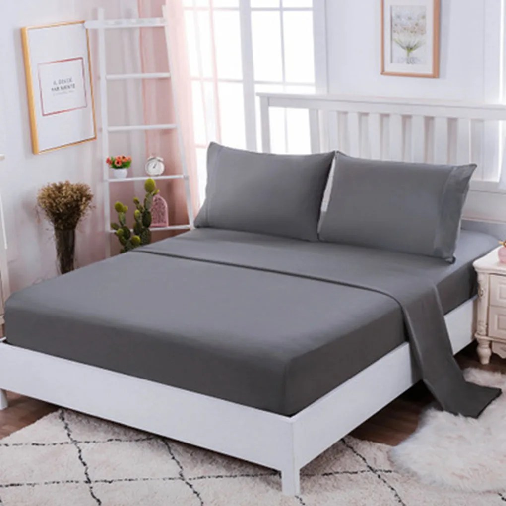 

Простыня, наволочка, наматрасник, комплект постельного белья из полиэстера для дома и отеля, полный 4 шт./компл.