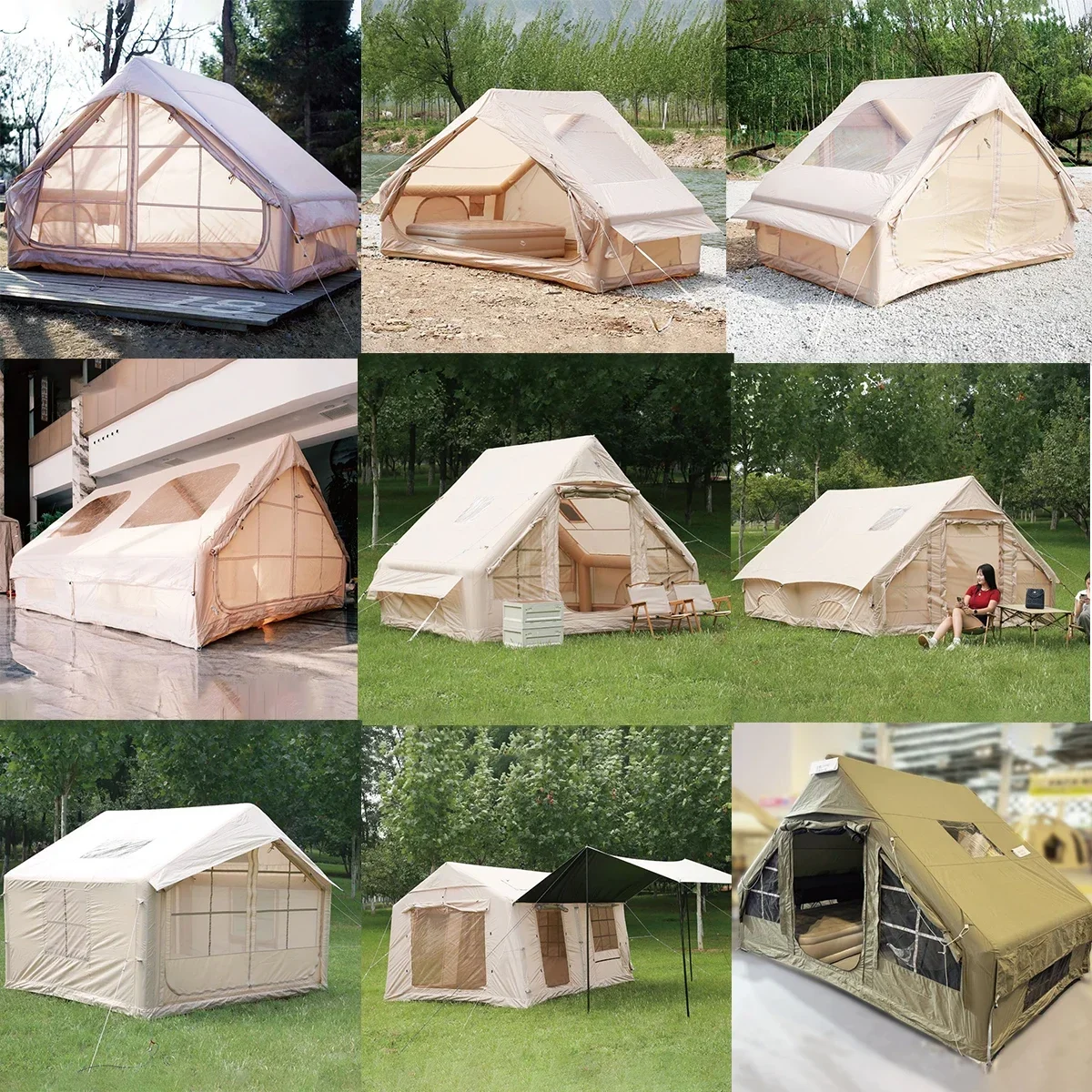 Wholesale camping outdoor tent in stock explosion-proof portable large size outdoor inflatable camping tent inflatable air tent